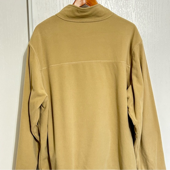 Vintage LL Bean tan mens fleece full zip sweater jacket size XL Tall - Picture 3 of 12